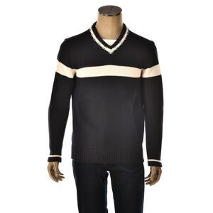 Fedeli Virgin Wool V-Neck Knit Sweater